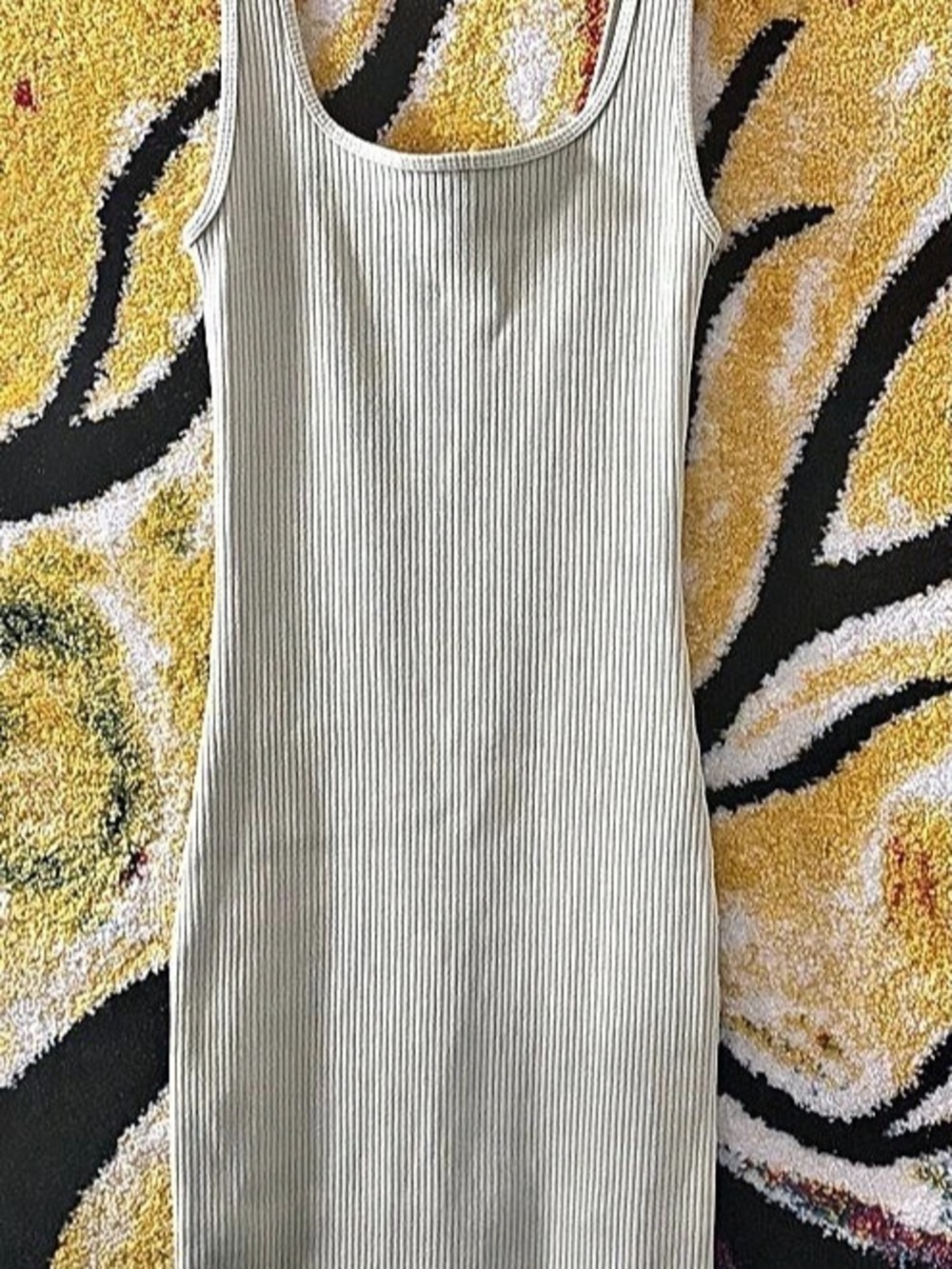 Wilfred Free Go-To Tank Dress Ribbed Green Small